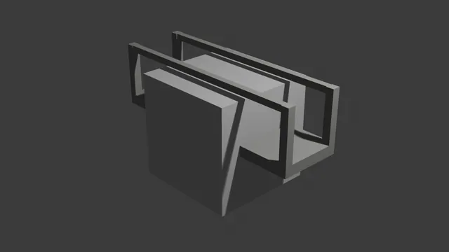 Blender MCP, trial 3, Stone footbridge: final still of the scene it made.